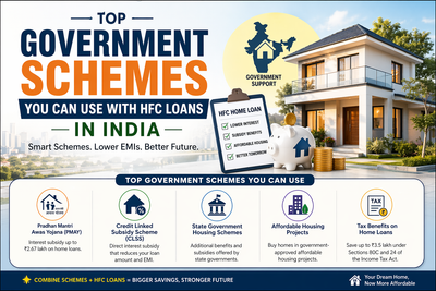 Top Government Schemes You Can Use with HFC Loans in India (2026 Guide) Tag image
